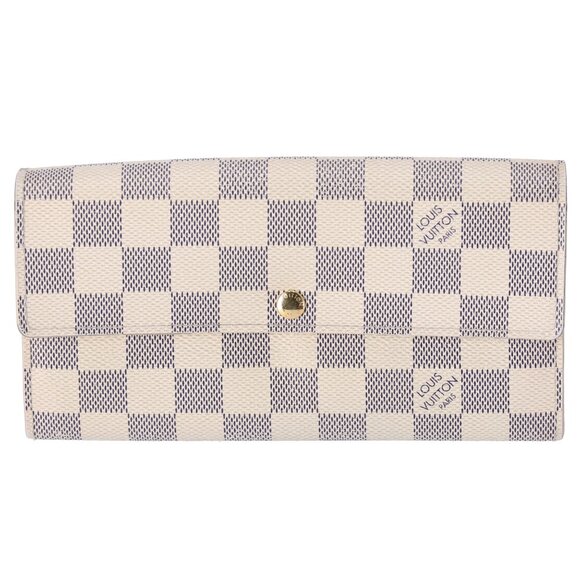 Louis Vuitton Sarah NM2 Long Wallet N61735 Damier Azur - Picture 1 of 6